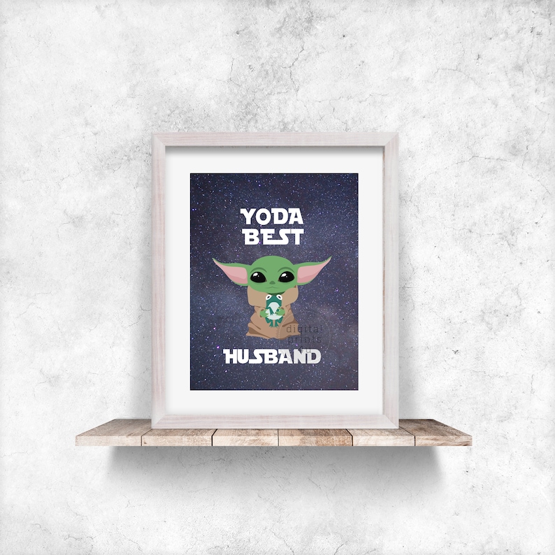 Baby Yoda Best Husband Gift for Him Wedding Anniversary Etsy