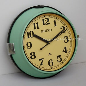 Maritime Seiko Wall Clock Nautical Slave Clock vintage Industrial Ship clock retro wall clock made in Japan Clock Aqua Marine