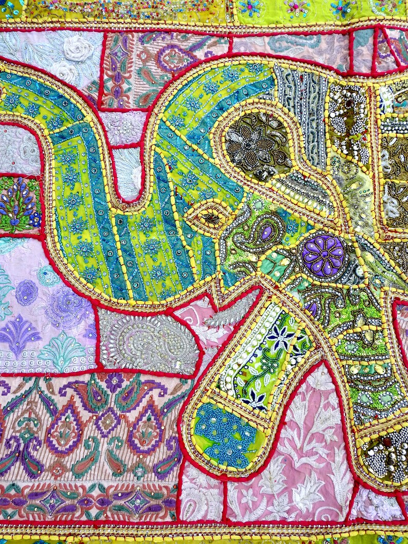 Buy Elephant Wall Hanging Vintage Patchwork Tapestry Bohemian Online in