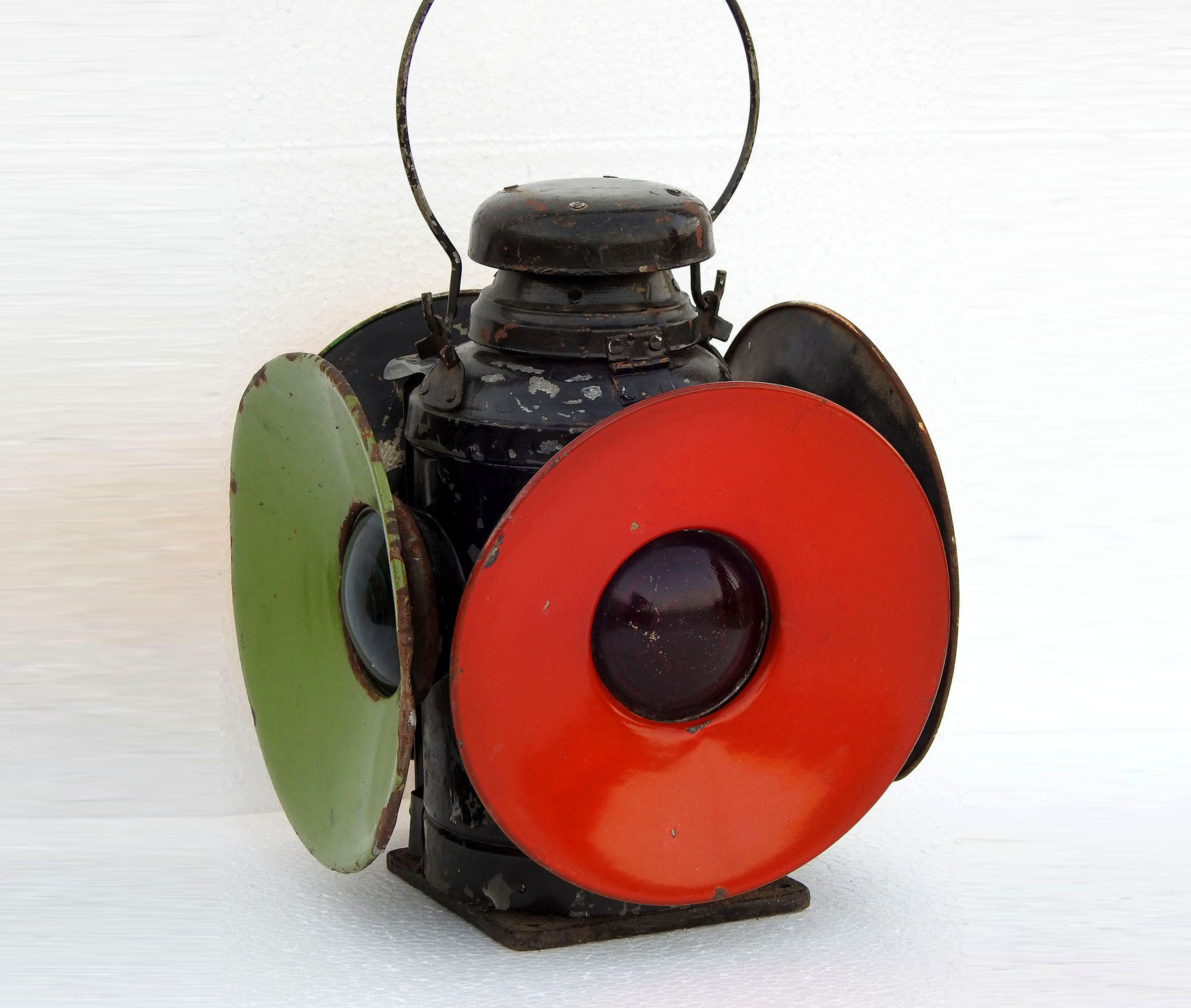 Railroad Lantern Vintage Adlake Style Switch 4 Way Signal Railroad Lantern Vintage Adlake Style Switch 4 Way Signal