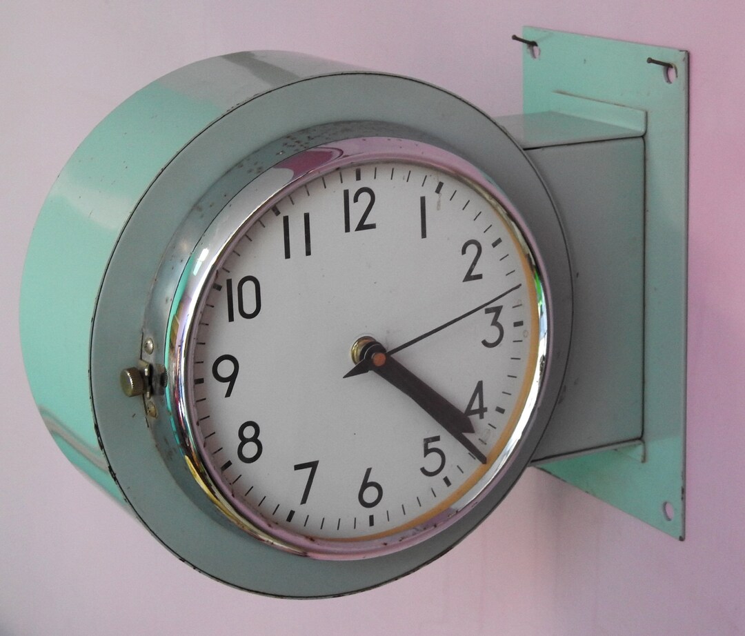 Maritime Wall Clock Navigation Dual Face Original Nautical Slave Clock