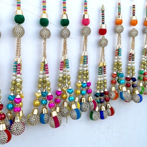 Tassels Decorative Bridal Lehenga Dress Blouses Pom Pom Beaded Embellishment Crafting Sewing Clothing Accessories wedding Latkan