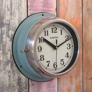 Vintage Maritime Kappa Wall Clock Original Slave Nautical Ship&#39;s Clock Steel Marine Time Quartz Clock Made in Korea Home and Kitchen Clock