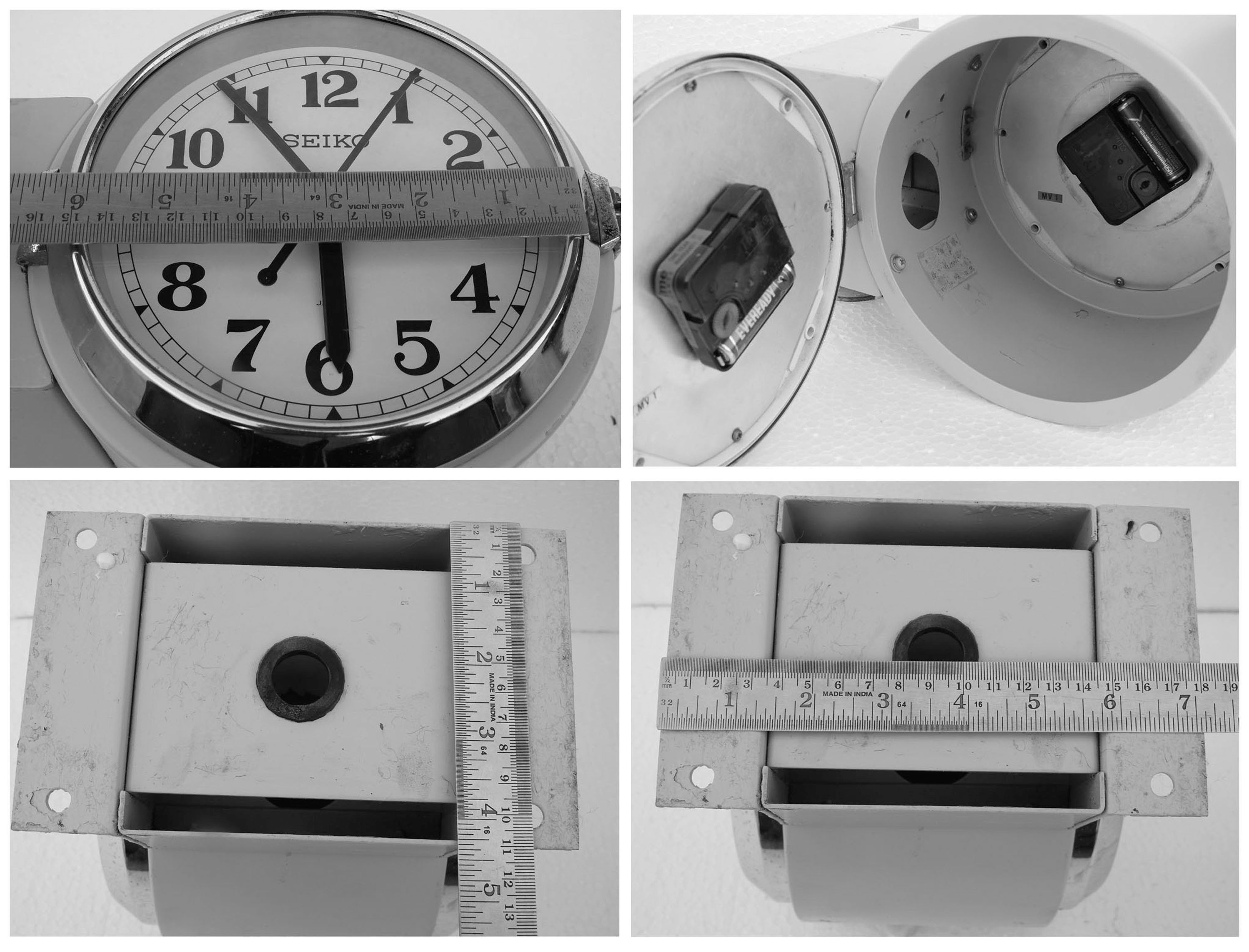 Vintage Seiko Maritime Wall Clock: Dual Face Nautical Ship Clock