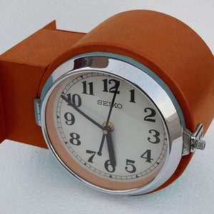 Maritime Seiko Vintage Wall Clock Dual Face Clock Nautical Slave Industrial Retro Clock Navigation Ship Clock Quartz Clock Japan Made Copper