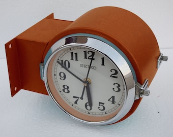 1980年代ヴィンテージ 掛け時計 ヴィンテージ レトロ 両面セイコー壁掛け時計、1980年代 - Etsy 日本