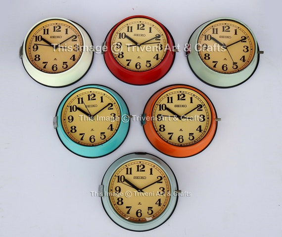 Set Of 06 Vintage Maritime Seiko Clocks Original Navigation - Nautical Wall Clock Nz Set Of 06 Vintage Maritime Seiko Clocks Original Navigation - Nautical Wall Clock Nz
