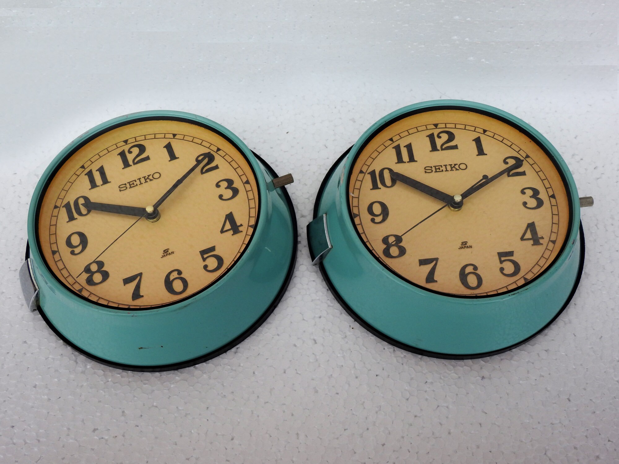 Vintage 1980/'s Red Slave Maritime Clock Nautical Ship Seiko Quartz Japan