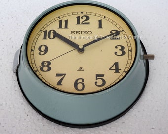 Vintage Seiko Maritime väggklocka: Nautisk skeppsklocka, tillverkad i Japan