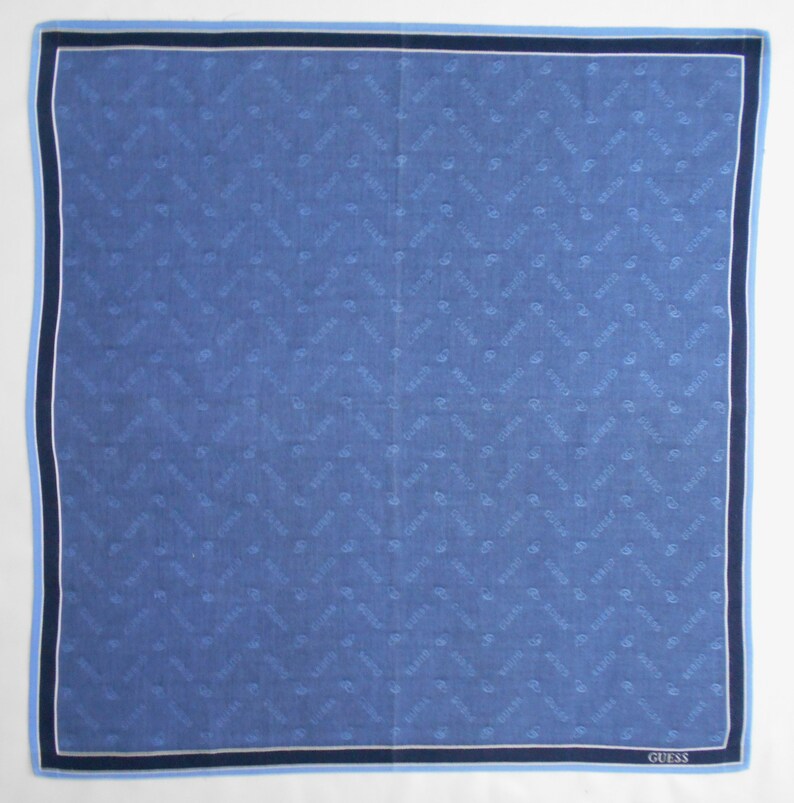 Guess Handkerchief Guess Vintage Hanky Handkerchief Guess Pocket Square Scarf