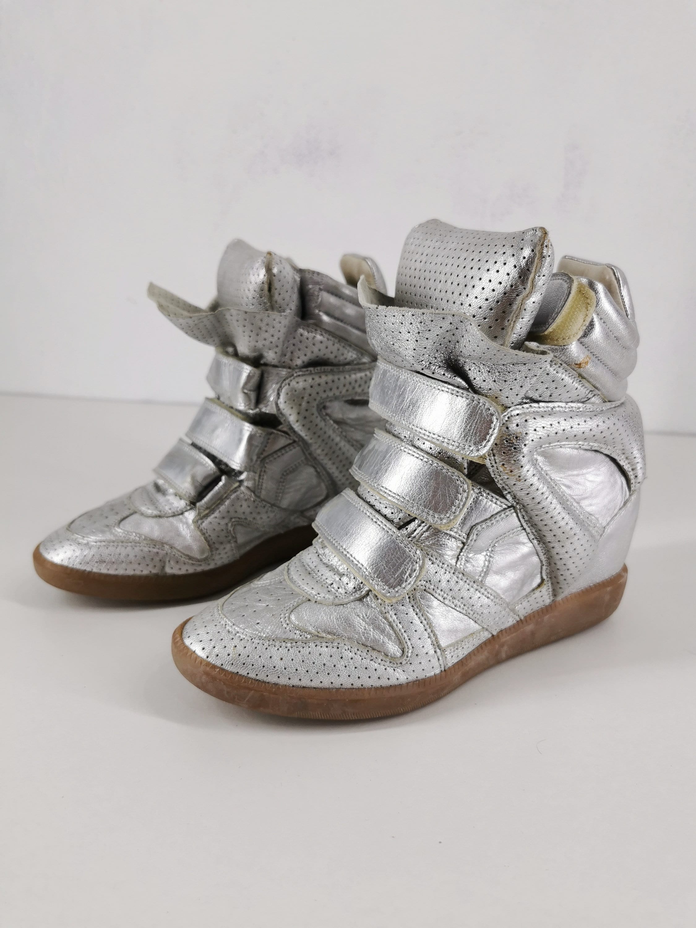 Luftfart ønske Asien Isabel Marant Sneakers Vintage Isabel Marant Metalllic Silver - Etsy