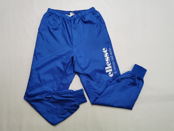VINTAGE ELLESSE sweatpants sports Tennis track rare design spell out original streetwear jogging athletic tracksuit pants