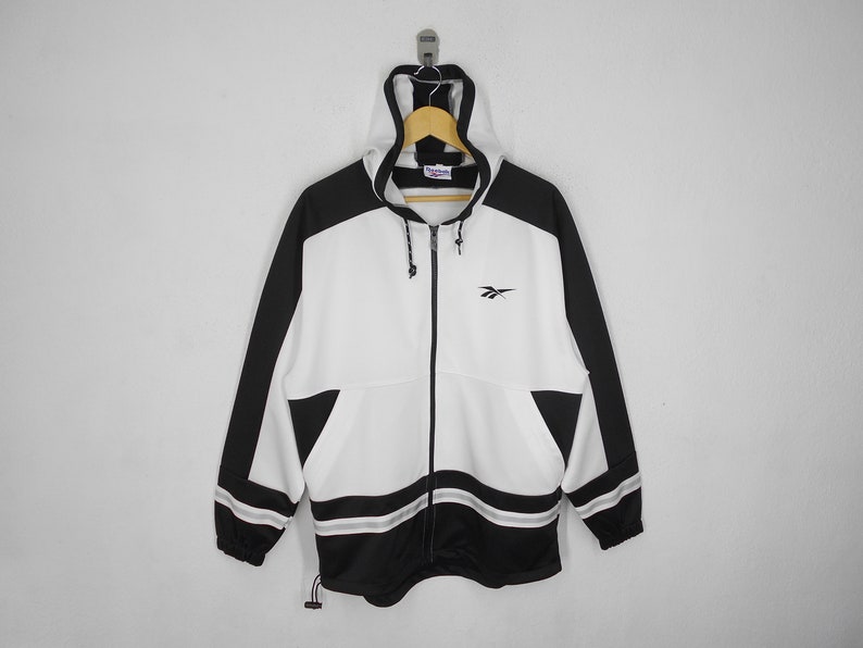 Reebok Track Top Reebok Jacket Vintage 90/'s Reebok Logo Track Jacket Made in Japan Size L