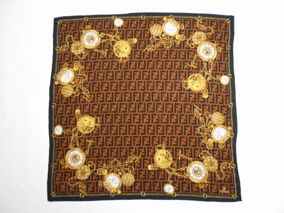 Fendi Handkerchief Fendi Zucca FF Monogram Vintage