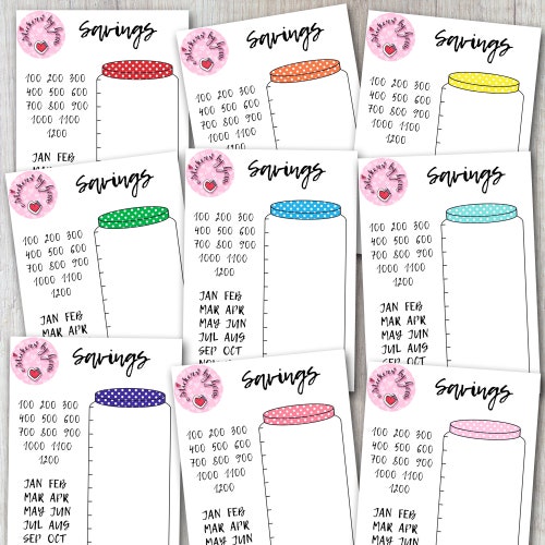 Bullet Journal Planner Stickers - Savings Jar/Tracker