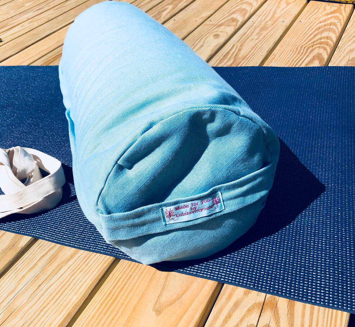 Totally Turquoise Buckwheat Yoga Bolster Etsy