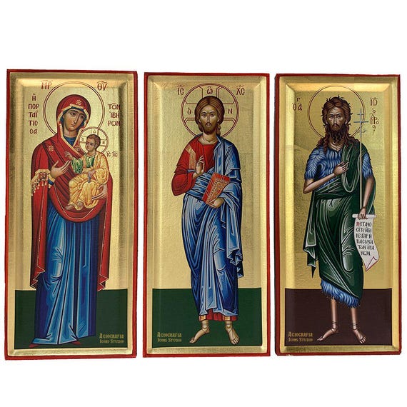 Lot De 20 Icônes Orthodoxes Chrétiennes - Jésus, Vierge Marie, Saints - Petite Taille - Occasion D'Ukraine