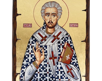 San Lázaro - Fondo de pan de oro sobre madera maciza de pino tallada a mano con técnica de envejecimiento - Punto de montaje - Estuche LISTO PARA REGALO