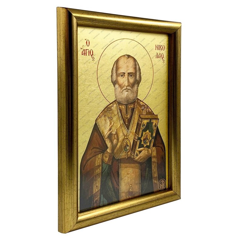 St Nicholas of Myra - Antique Theme With 22k Gold Leaf Background ...