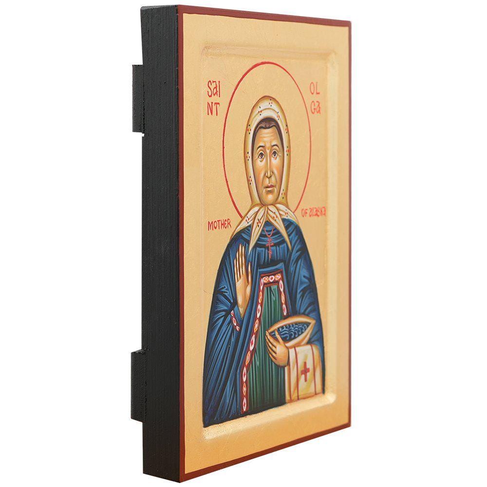 Saint Olga of Alaska Handwritten Christian Orthodox Icon on Wood