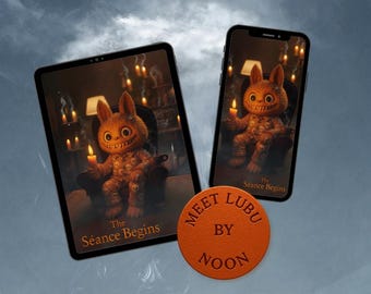 Die Séance beginnt - Halloween 2025 Digital Wallpaper Pack | Gemütliche gruselige Kunst von Lubu Kleines Monster Tablet & Telefon-Hintergründe | Motiv-5