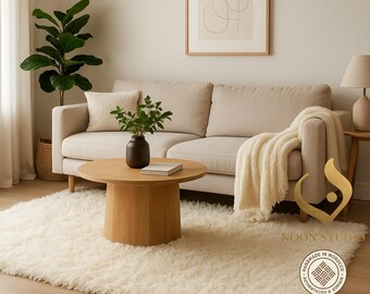 Handgewebter Marokkanischer Teppich: Creme Wolle, Hippie - Inspiriert, 2.5 x 2 m - 100% authentisch und ethisch einwandfrei