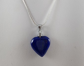 Lapis Lazuli Heart Necklace Afghanistan