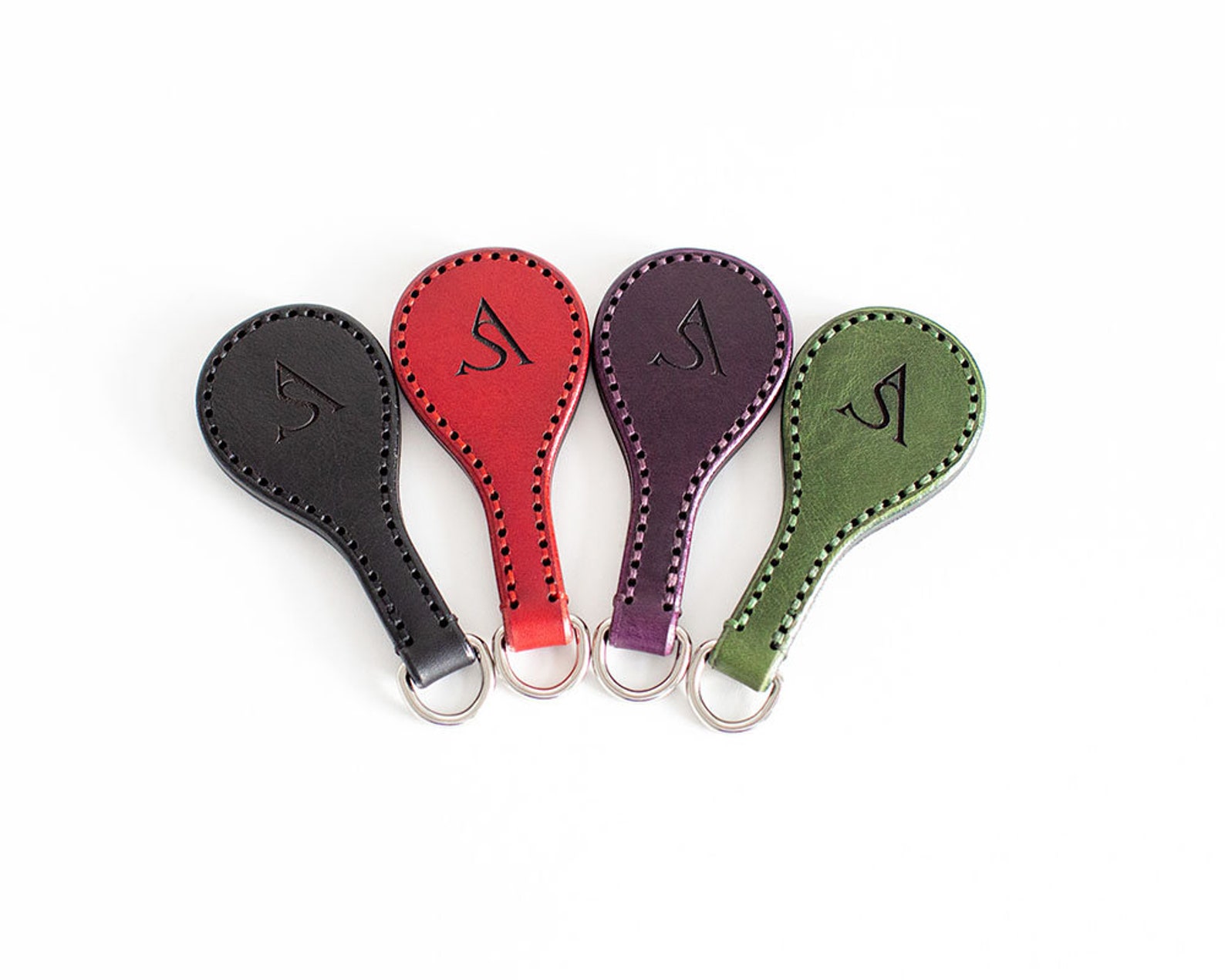 Keychain Leather Keychain Paddle Etsy