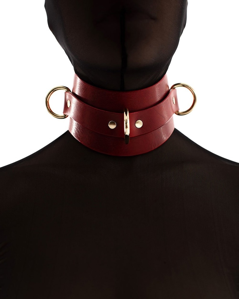 Premium leather BDSM collar Submissive collar Slave collar Etsy
