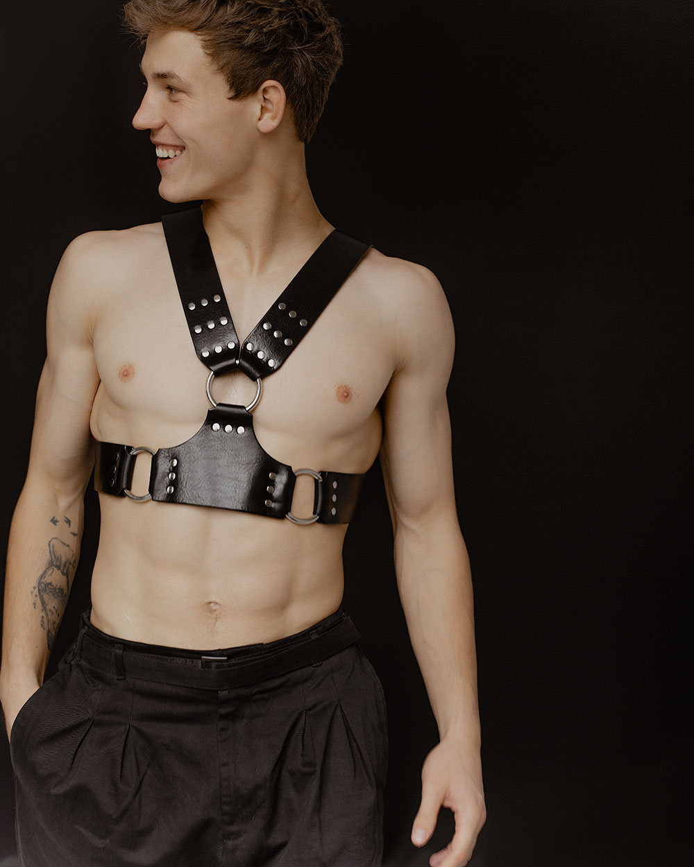 Premium Leather harness men Chest harness Male harness Gay Etsy