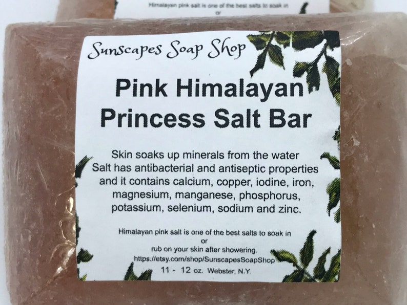 PINK HIMALAYAN SALT Detox Bar Exfoliating Salt Bar All Skin Etsy