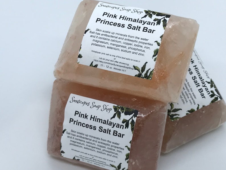PINK HIMALAYAN SALT Detox Bar Exfoliating Salt Bar All Skin Etsy