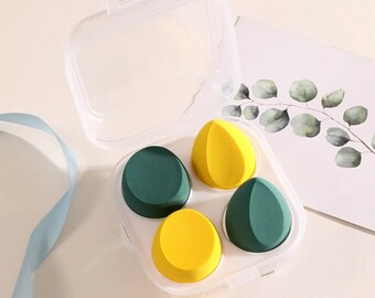 Makeup sponges,  Makeup sponge set with storage container
