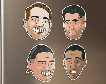 Liverpool FC Magnet Pack: Núñez, Szoboszlai, Mac Allister, Matip