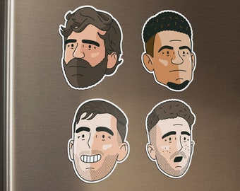 Liverpool FC Magnet Pack: Alisson, Robertson, Jota, Díaz