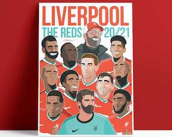 Liverpool FC 20/21 Squad Print Poster