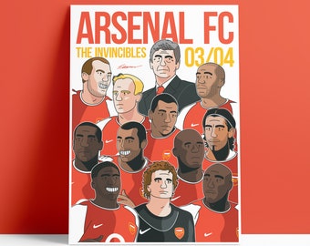 Arsenal FC The Invincibles Squad Print Poster
