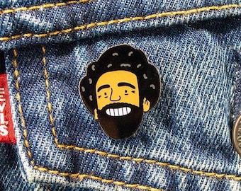 Mo Salah Liverpool FC Metallic Enamel Pin. LFC Premier League Champions Badge