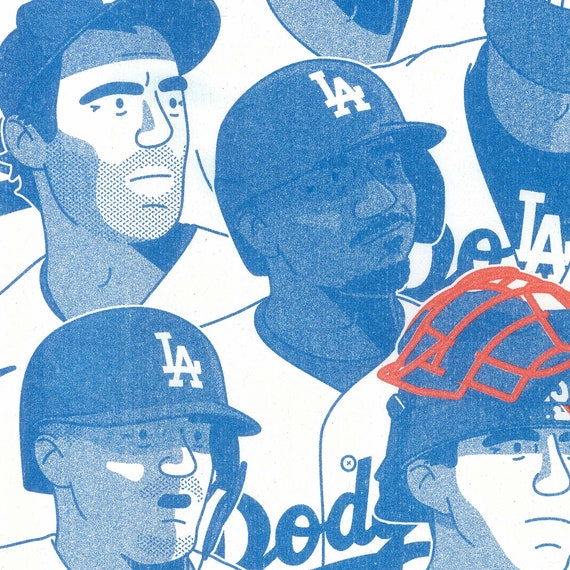 Chris Taylor Baseball Paper Poster Dodgers 2 - Chris Taylor - Pin