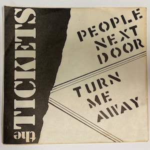 THE TICKETS: Super-Rare Picture Sleeve ONLY for the &quot;People Next Door&quot; b/w &quot;Turn Me Away&quot; Vintage 45 rpm Record