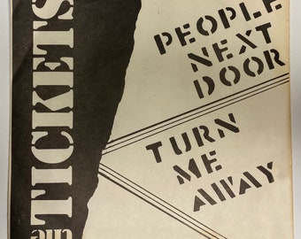 THE TICKETS: Super-Rare Picture Sleeve ONLY for the "People Next Door" b/w "Turn Me Away" Vintage 45 rpm Record