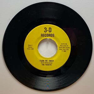 THE TICKETS: &quot;People Next Door&quot; b/w &quot;Turn Me Away&quot; Vintage 45 rpm Record Signed by Scott Wittenburg
