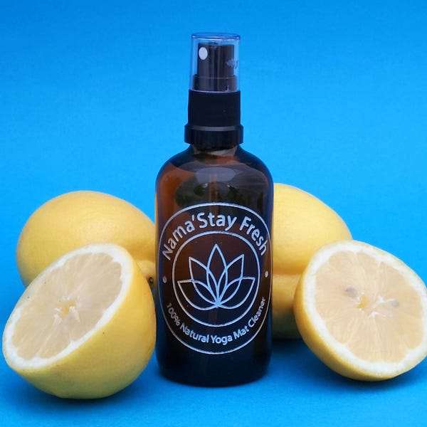 Spray de aromaterapia de limón y bergamota para habitaciones y esterillas de yoga, de origen vegetal.