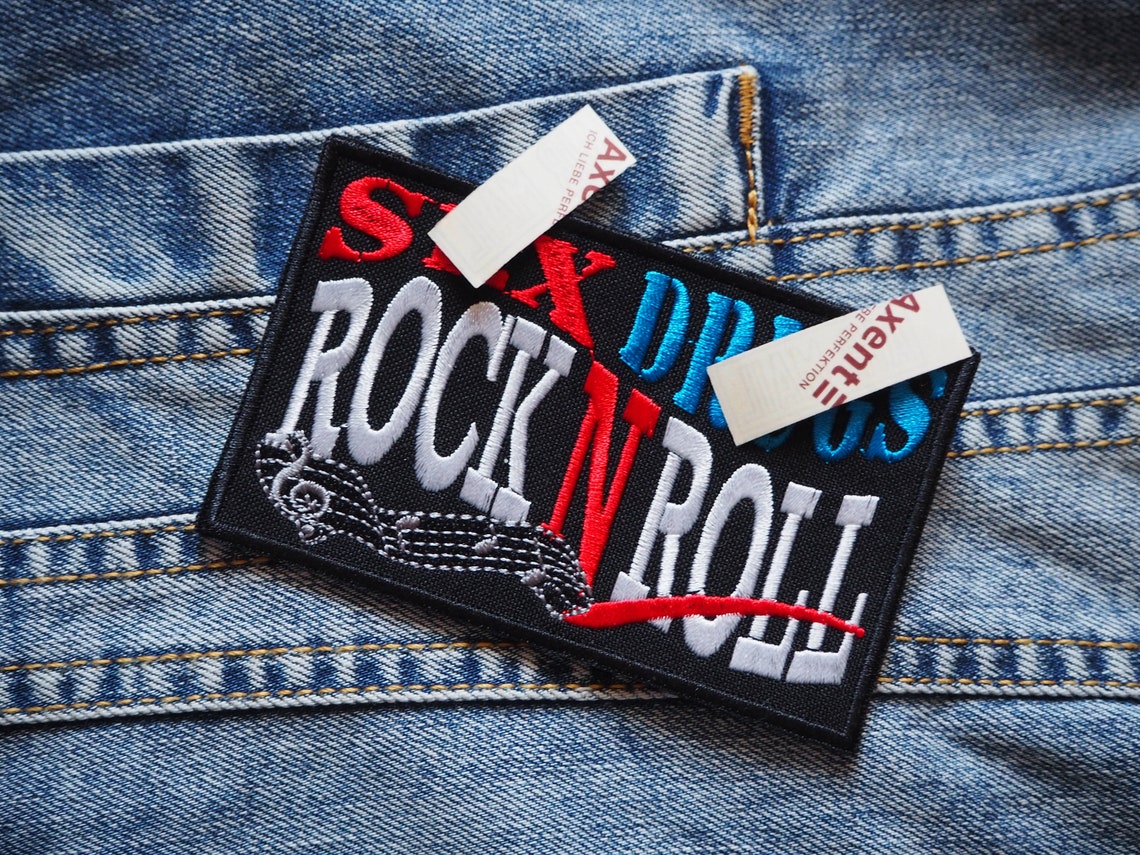 Rocknroll embroidered patch hard rock heavy metal  etsy Rocknroll embroidered patch hard rock heavy metal  etsy