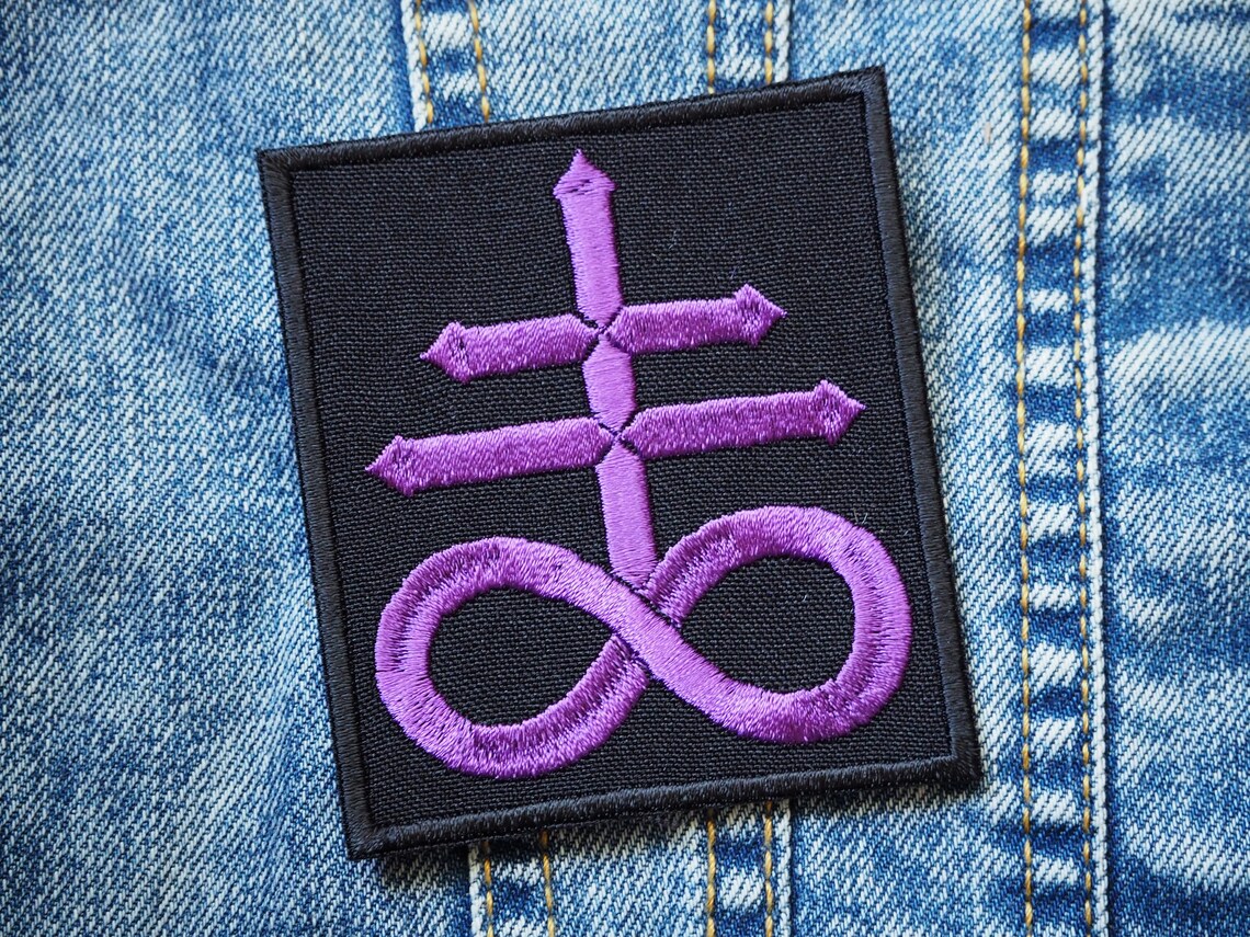 Lucifer Symbol Satanic Cross Embroidered Patch Occult Demon | Etsy