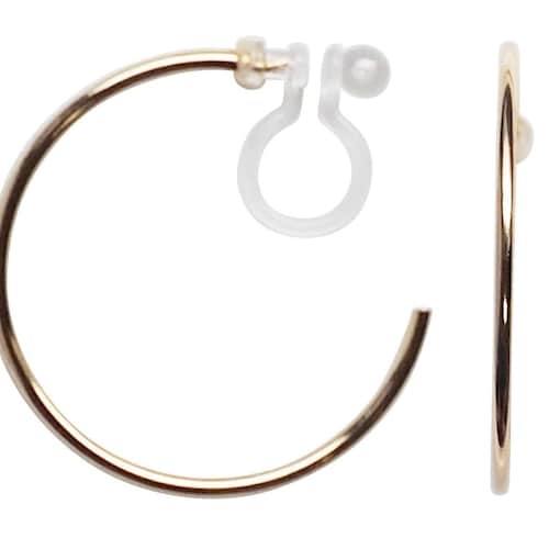 Gold Clip on Hoop Earrings Hoops Clip on Earrings Invisible Etsy
