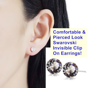 Swarovski onzichtbare clip-on oorbellen