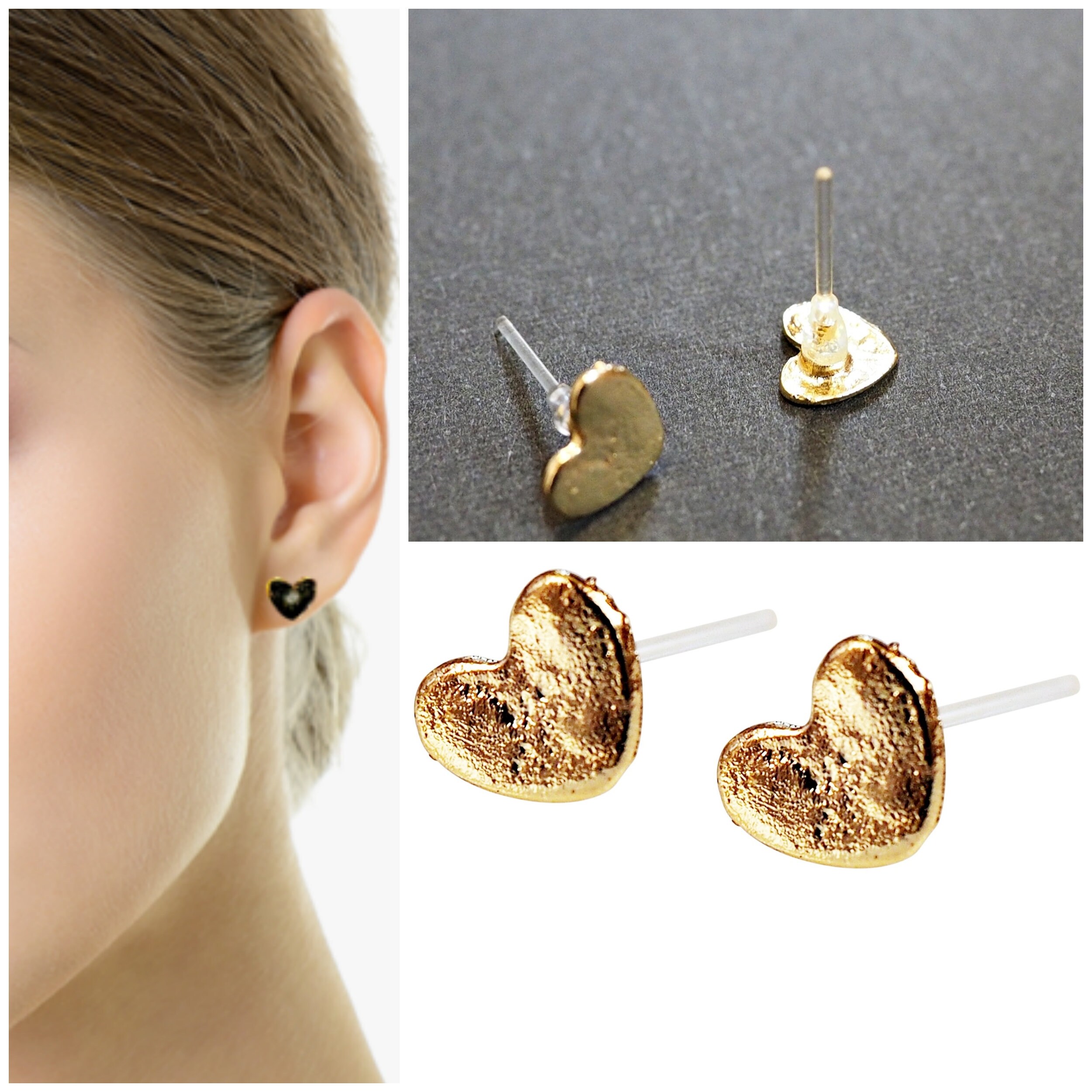Plastic Earrings, KMEOSCH 2 Pairs Bling Plastic Bowtie Earrings Studs for  Sensitive Ears in Gift Packaging - Stylish & Comfortable