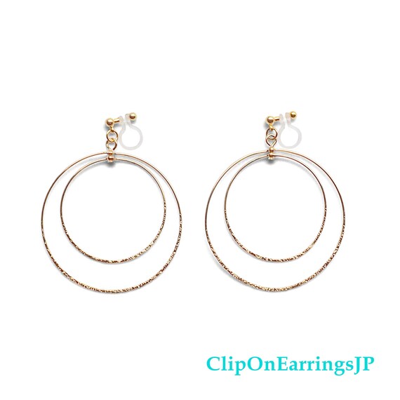 Silver diamonds hoops invisible clip on earringsdangle square clip-on earringsnon pierced earringscomfortable drop clip on hoop earrings