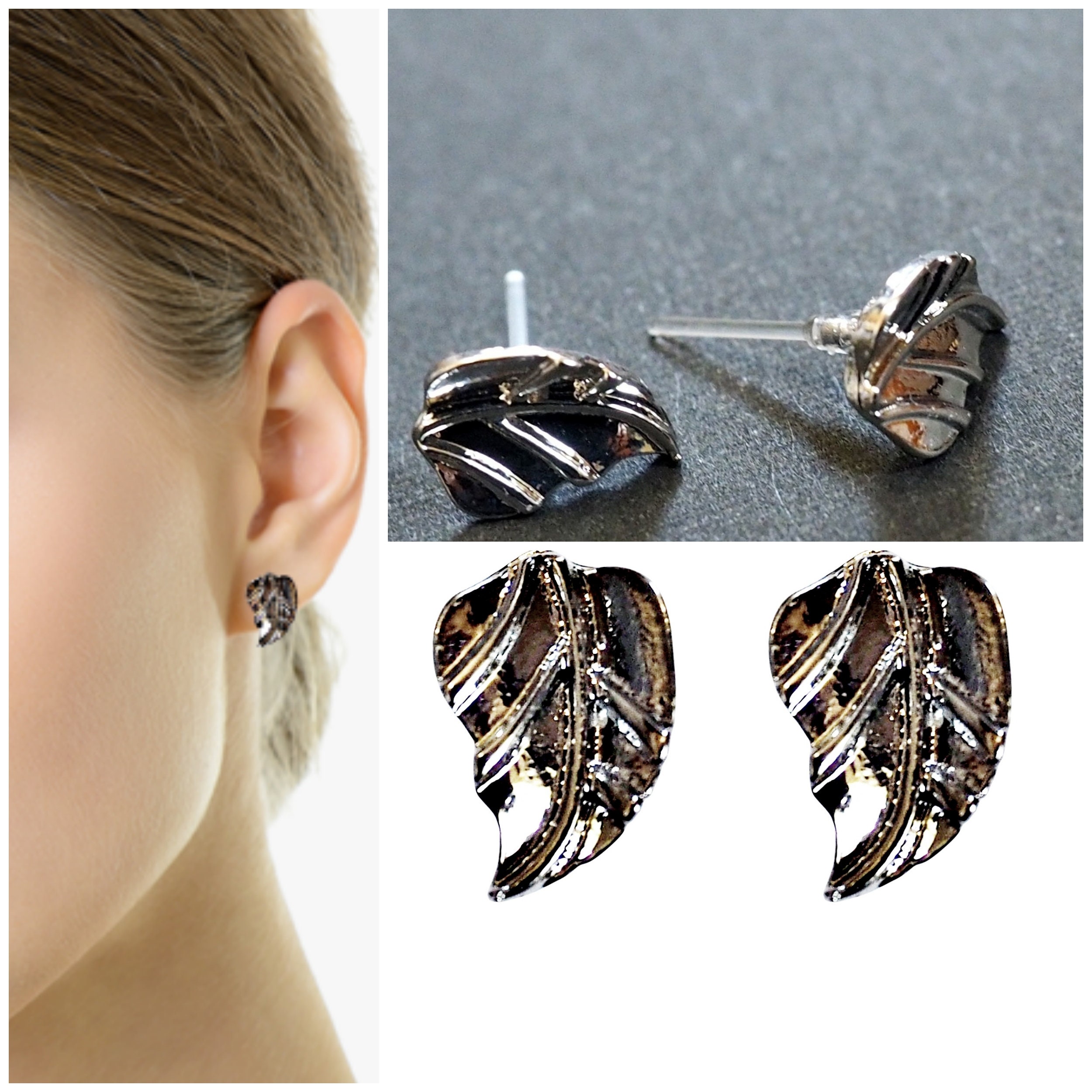 Silver Heart Resin Plastic Post Earrings Hypoallegenic Metal Free for  Sensitive Ears, Nickel Free Resin Stud Earrings, Acrylic Earrings 